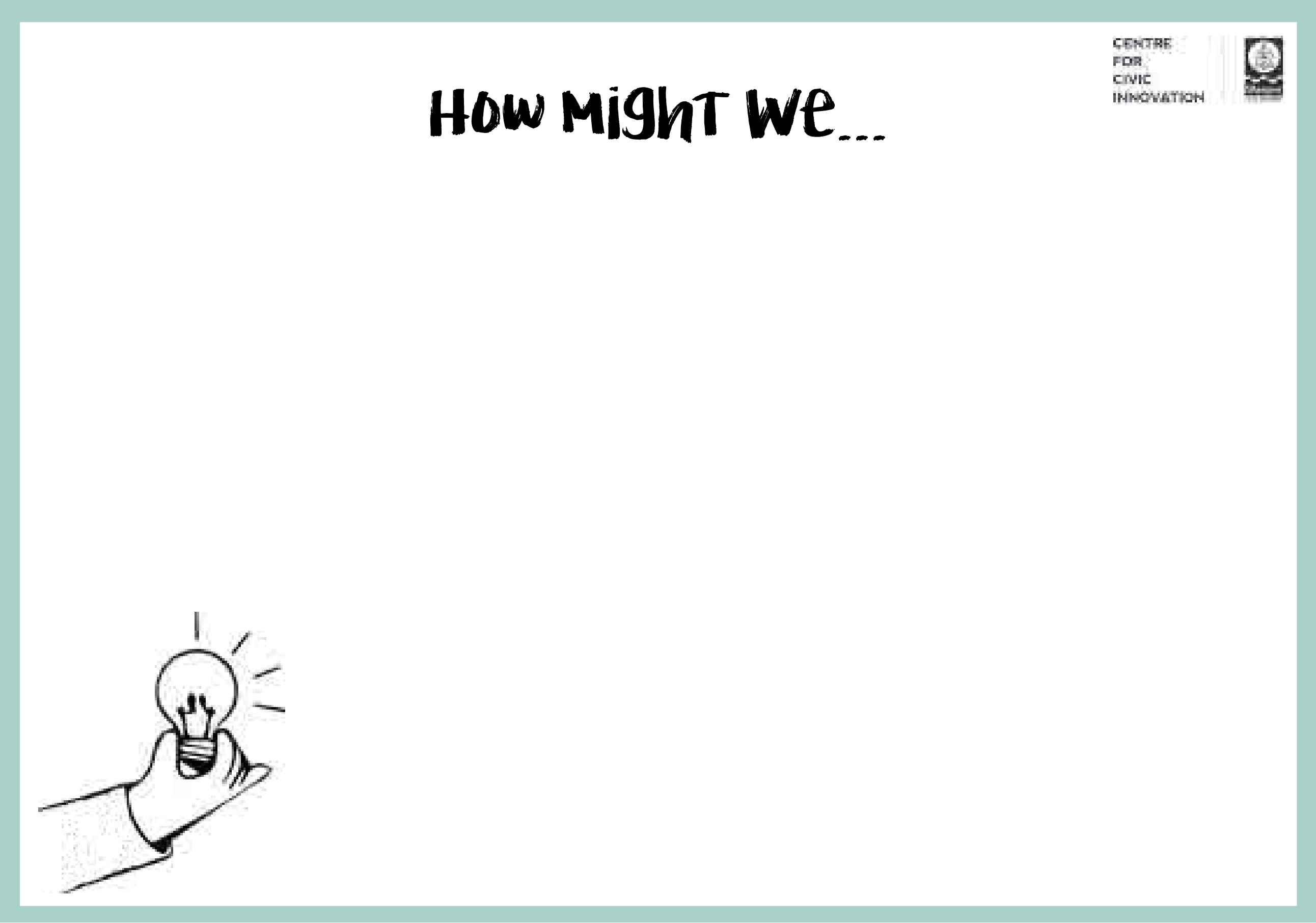 Screenshot of the printable how might we tool